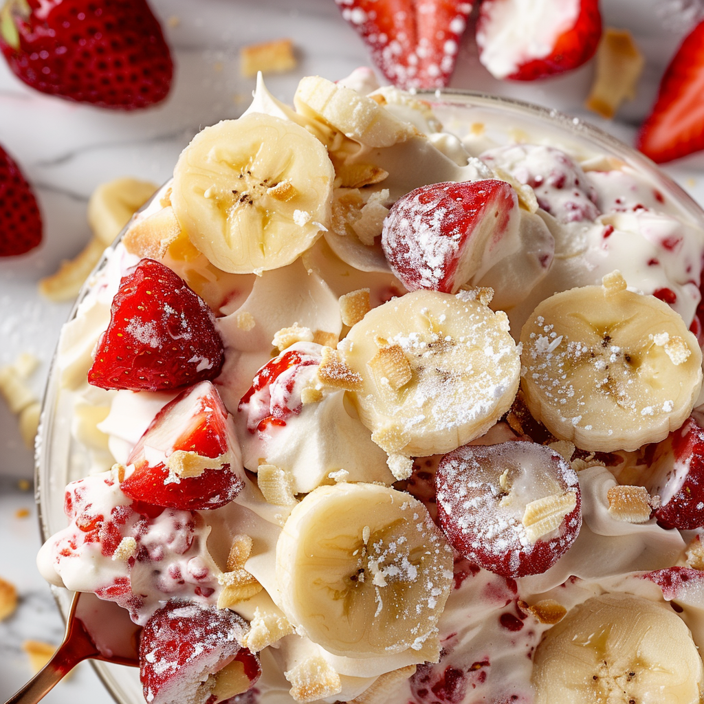 Strawberry Banana Cheesecake Salad Recipe