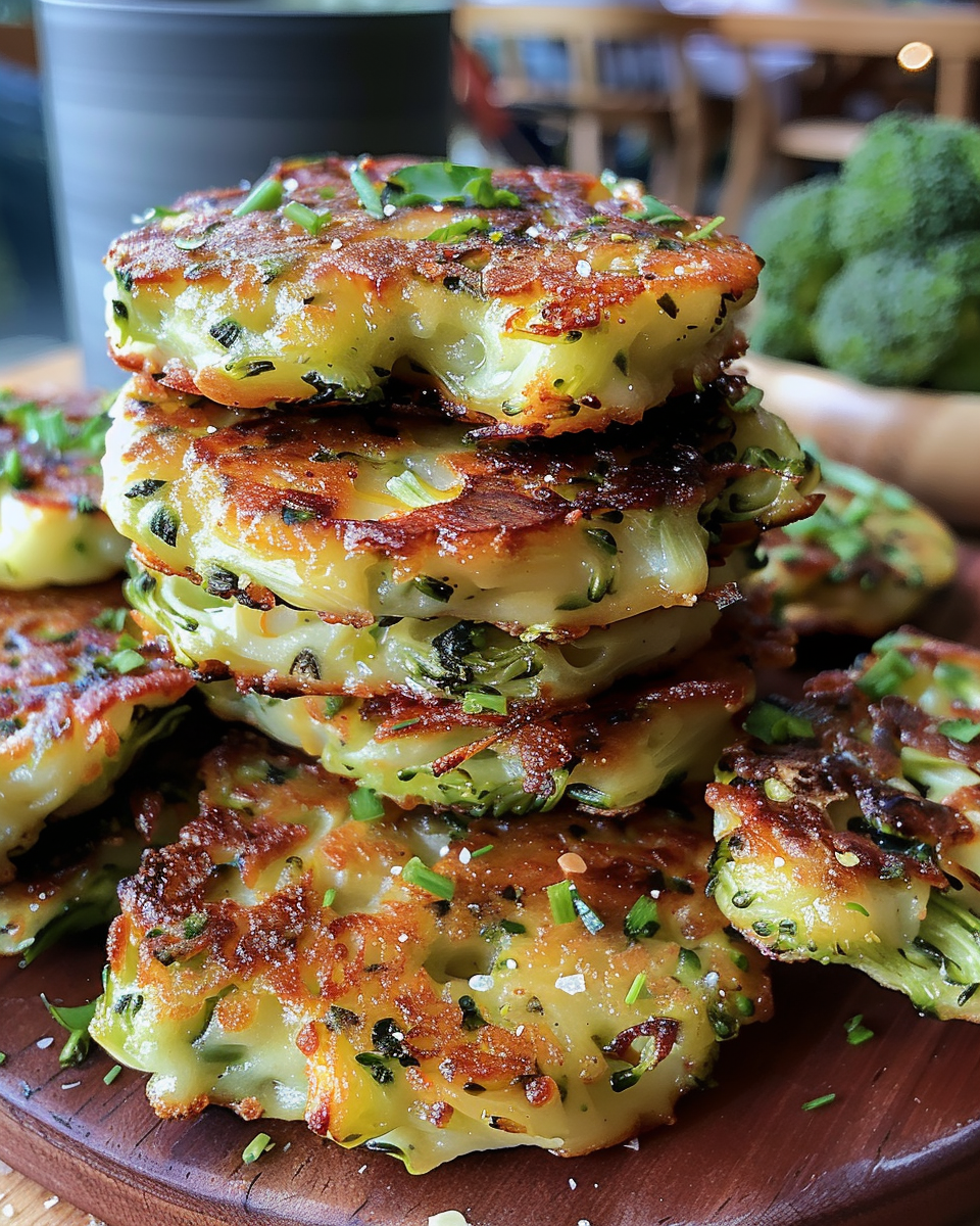 BROCCOLI FETA FRITTERS