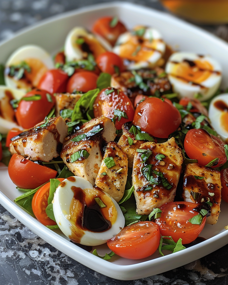 Balsamic Chicken Caprese Salad