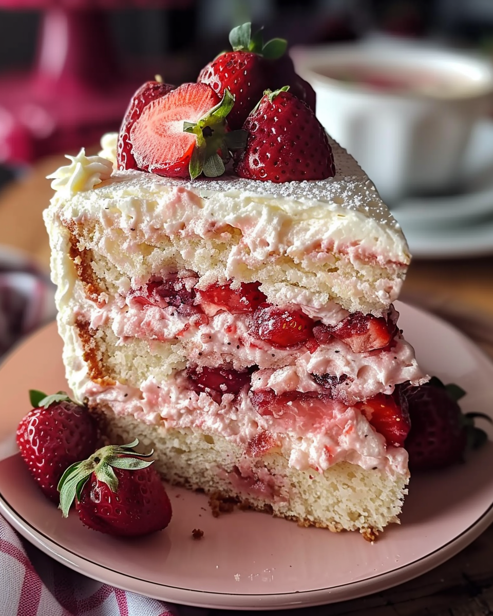 Best Strawberry Cake Ever