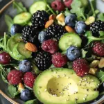 Blackberry Avocado Arugula salad