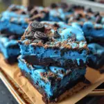 Blue Velvet Oreo Brownies