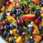 Blueberry Peach Feta Salad