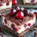 Chocolate Cherry Cheesecake Bars