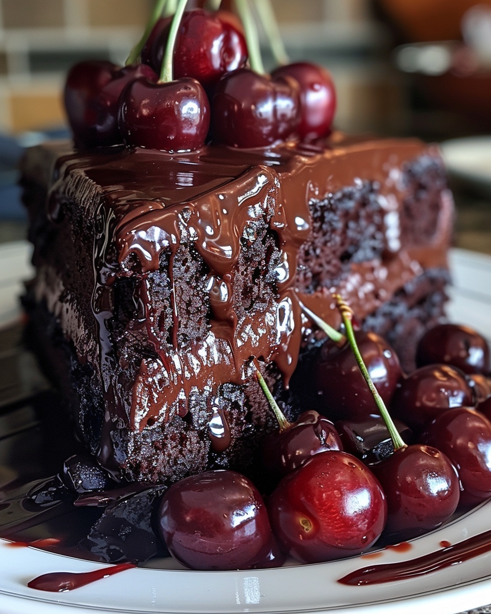 Chocolate Cherry Dr Pepper Cake