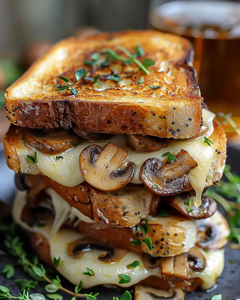 Garlic Mushroom Grilled Cheese