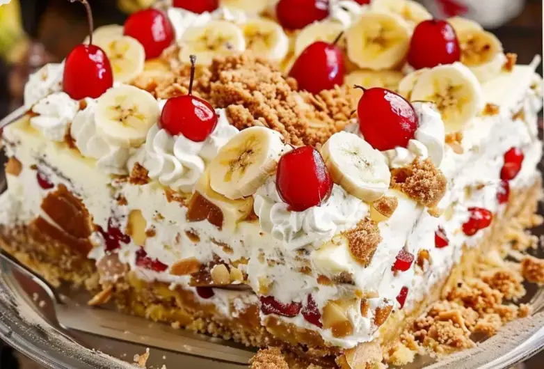 No-Bake Banana Split Cake