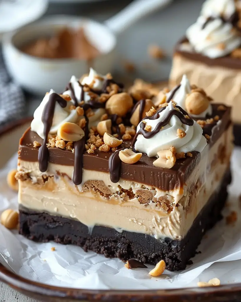 No-Bake Buckeye Cheesecake Bars