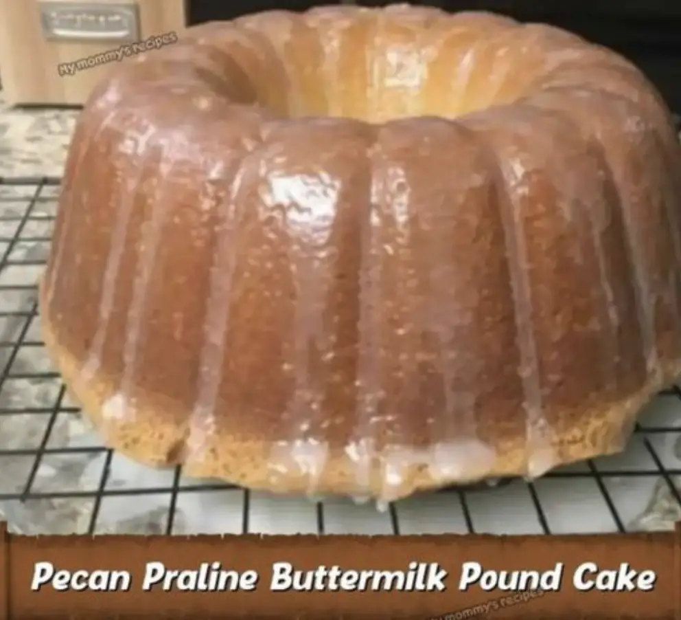 Pecan Praline Buttermilk Pound Cake