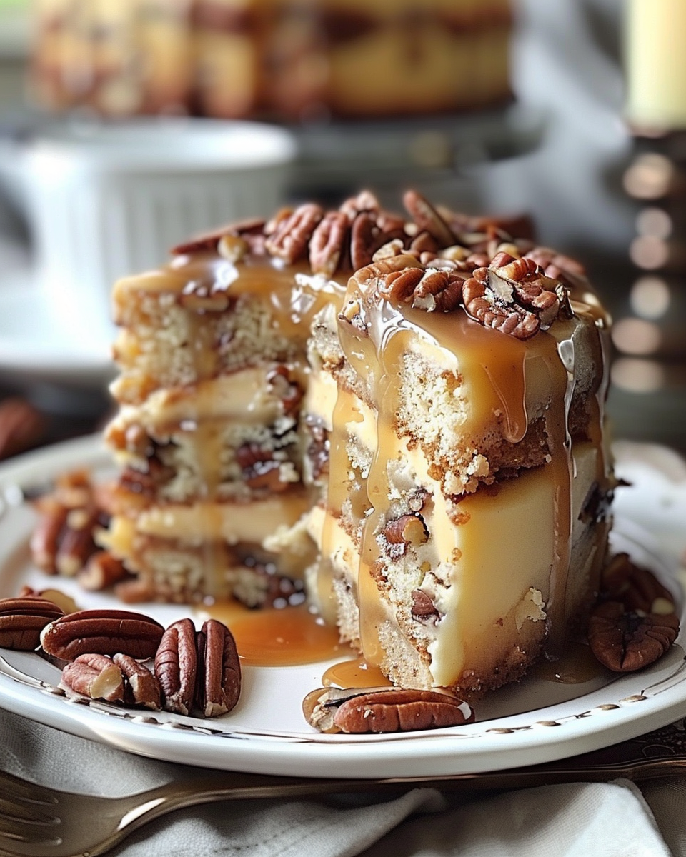 Southern Pecan Praline Cake